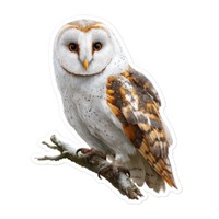 Barn Owl Vinyl Sticker – Woodland Bird Decal for Gifts, Laptops, Water Bottles, Scrapbooks and