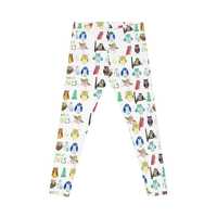 Woodland Forest Owls Leggings, Yoga Pants, Active Wear, Women's Workout Leggings, Spirit Animal 