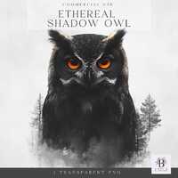 Ethereal Shadow Owl Clipart - Halloween Clipart - Dark Owl Clipart Designs  - for Commercial Use - I