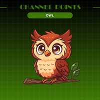 Wise Owl Channel Point Icon | Stream Emote | Twitch Badges | Channel Point Redeem | Stream Reward | 