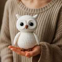 Owl Crochet Pattern - Amigurumi Owl Digital PDF Tutorial - Instant Download, DIY Plush Decor, Englis