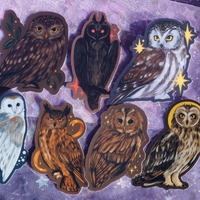 Magical Owls | Glossy Stickers