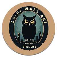 Lo-Fi Urban Owl Pin | Indie Art Badge (1", 1.25", 2.25", 3.5")