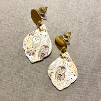 Owl earrings, bird earrings, handmade polymer clay charms, handmade earrings, OOAK, boho bohemian ea