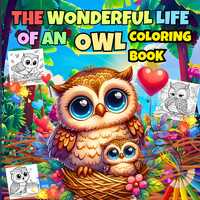The Wonderful Life Of An Owl : Coloring Book For Kids , Cover and Interior , Very Beautiful and Funn