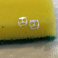 Ahsilver Owl Bird Animal Sterling Silver Stud Earrings Jewellery Birthday Gifts