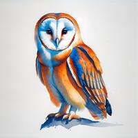 Irish Barn Owl Digital Print | Áit Álainn Colour Wall Art | A4 A3 A2 | Digital downloa