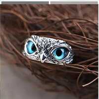 Owl Eye Adjustable Ring Fantasy Bird Ring for Men & Women, Gothic Animal Jewelry, Unique Nature-