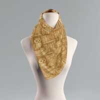 Owls at a Library Toile Scarf: Vintage Bookish Sepia Wrap