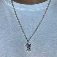 Silver Owl Charm Necklace: Customizable Animal Pendant