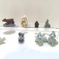 Miniature Figurine Collection: Poodle, Owl, Bear, Buddha & More
