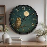 Vintage Owl Wall Clock, Owl Wall Decor, Cozy Home Decor, Unique Gift for Animal Lovers, Birthday, an
