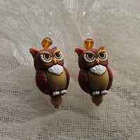 3D Silicone Owl Dangle Earrings: Hypoallergenic Plastic Hooks