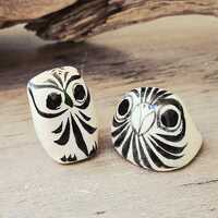 Vintage Mini Tonalá Ceramic Owls - Set of 2 | 1950s