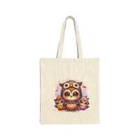 Cute Halloween Owl Tote Bag | Kawaii Family Canvas Bag | Trick or Treat Bag | Halloween Gift | Reusa