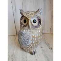 Pier 1 ? resin owl pattern bird home decor figure night statue