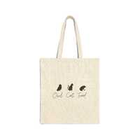Owl Cat Toad Cotton Canvas Tote Bag