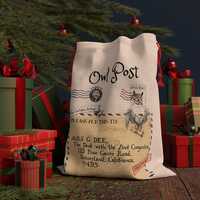 Owl Post Gift Sack, Personalized Custom Drawstring Sack for Magical Mail, Wizarding World Gifts, Mak