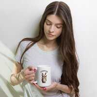 Seriously? Funny Owl Mug – Grumpy Bird with Bunny Ears for Sarcastic Coffee Lovers