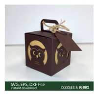 Halloween Owl Treat Box SVG Template: DIY Favor Boxes (Digital Download)