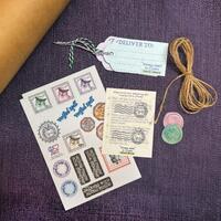DIY Brown Paper Wrap Kit - Owl Post, Wizard School, Gift, witch, magical mail, wax seal stamp, make 