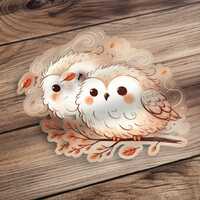 Cute Owl Digital Art Print, Woodland Animal Nursery Decor, Adorable Baby Owl Wall Art, Kids Room Dig