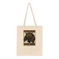 D&D Owl Bear "I'm Not Scared of Owl Bears" Classic Tote Bag Natural Fantasy Gift