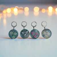 Stitch markers set 4 animal glitter / owl panda pig bunny stitchmarkers knitting accessory progress 