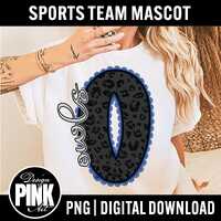 Black Leopard Print 'Owls' Letter O Digital Download | Glitter Animal Print Sublimation Desi