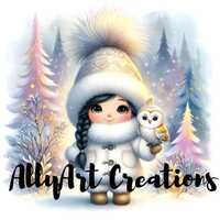 Winter Girl Clipart -Snowy Owl Girl Keeper -Magical Winter Wonderland-Watercolor Christmas Holiday-C