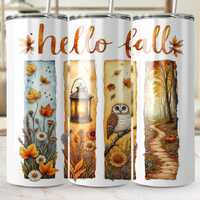 Hello Fall PNG, Autumn Clipart, Owl Png, Pumpkin Png, Lantern Png, Fall Sublimation Png, Digital Dow