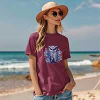 Witchy Owl Comfort Colors T-Shirt: Gothic Halloween Tee