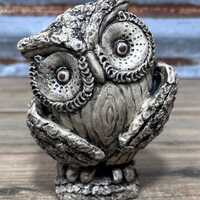 Owl Figurine Owl Statue Shabby Chic Bird Bird Farmhouse Decor Owl Tabletop Decor Bird Lover Gift Bir