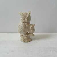 Vintage A. Santini Owl Sculpture Figurine, Signed, 1970's, Artisan Sculpture, Collectible, Mom a