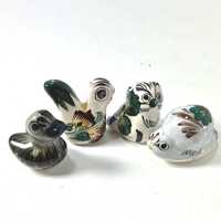 Miniature Mexican Tonala Animal Figurines: Duck, Owl, Rooster, and Snail You Choose