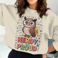 Nerdy and Proud Owl Png, Math Owl Clipart, School Owl Png, Digital Download Png, Back To School Png,