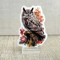 Owl Sticker: Waterproof Vinyl Fall Decor, Laptop Decal