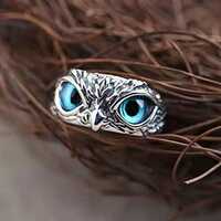 Vintage Couple Owl Alloy Ring