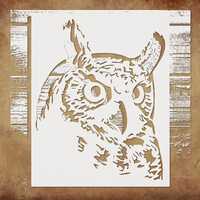 Owl Face Stencil for Painting Reusable 10 x 8  Perfect for DIY Crafts  Home Decor