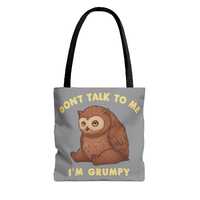 Grumpy Owl Tote Bag - Cute Shopping Bag, Funny Gift, Animal Lover Canvas, Everyday Use, Eco-Friendly