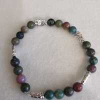 Indian Agate Owl bracelet