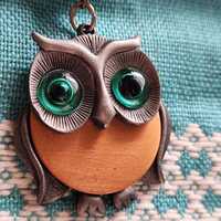 Adorable Big Eyed Owl Bag Charm
