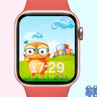 Cute Owl Back to School Apple Watch Face | Digital Wallpaper for Kids & Teachers | Cute Animal S