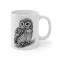 Cute Owl Mug | Little Owl Gift | Nature Lover Mug | Woodland Animal Coffee Cup | Owl Lover Present