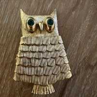 Vintage Avon Owl Perfume Brooch
