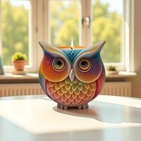 Small Owl Vase Silicone Mold-Owl Pen Holder Resin Mold-Succulent Planter Mold-Concrete Candle Vessel