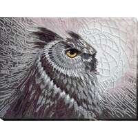 Bead Embroidery kit Owl DIY Beadwork kit Beading kit Hand embroidery Beaded Stitching