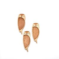 Owl - Original design finished hardwood blank - Hardwood marquetry work