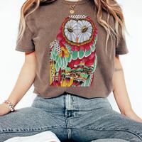 Owl Aura T-shirt - Bird Graphic Art Tee - Comfort Colors - Watercolor Boho Animal - Whimsical Gifts 