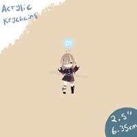 Nanashi Mumei (emo) | Keychains | Owl Vtuber